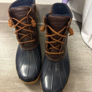 Sperry Brown and Blue Boots